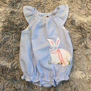 Bailey Boys Blue Seersucker Stripe- Girls Bubble